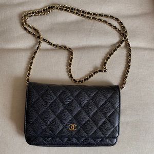 Chanel WOC Black Caviar Leather